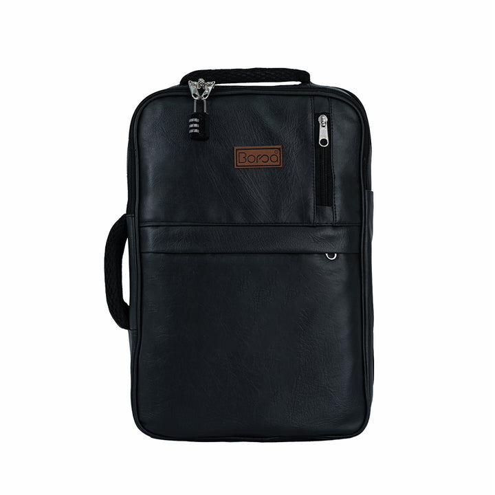 Leather Convertible Backpack + Anti-Theft Keyless Lock (3 In 1)
