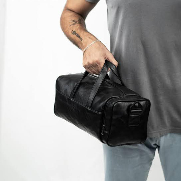 Mini Leather Duffle Bag