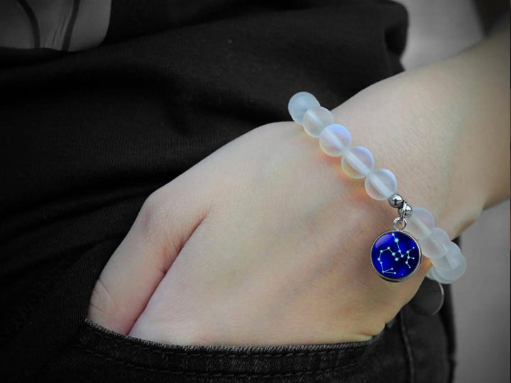 Stars Constellation Beaded Bracelet (White)