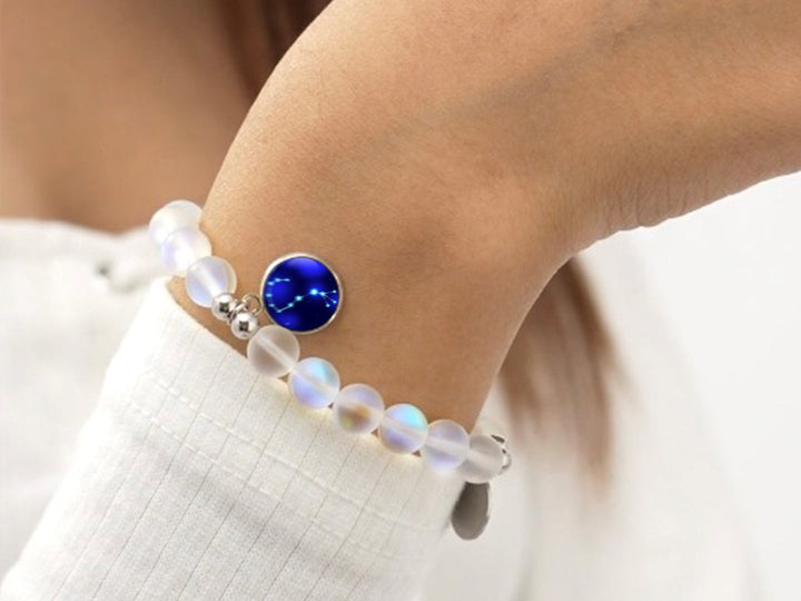 Stars Constellation Beaded Bracelet (White)