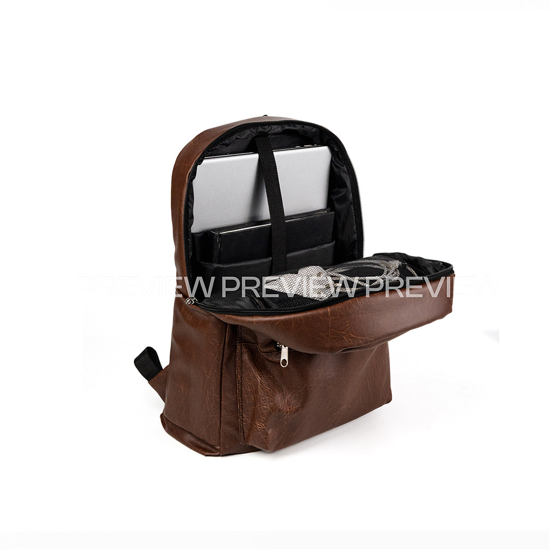 PREMIUM LEATHER BACKPACK + Anti-Theft Keyless Lock