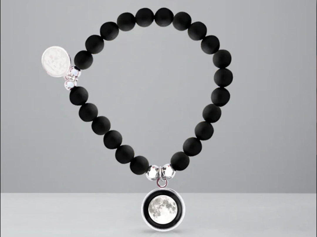 Birthmoon Beaded Bracelet (Black)