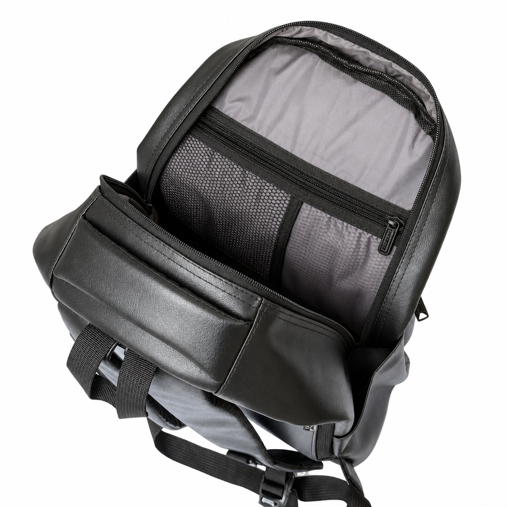 Leather Backpack + Free Fannypack