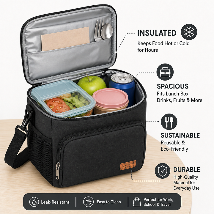 Insulated Lunch Box Bag
