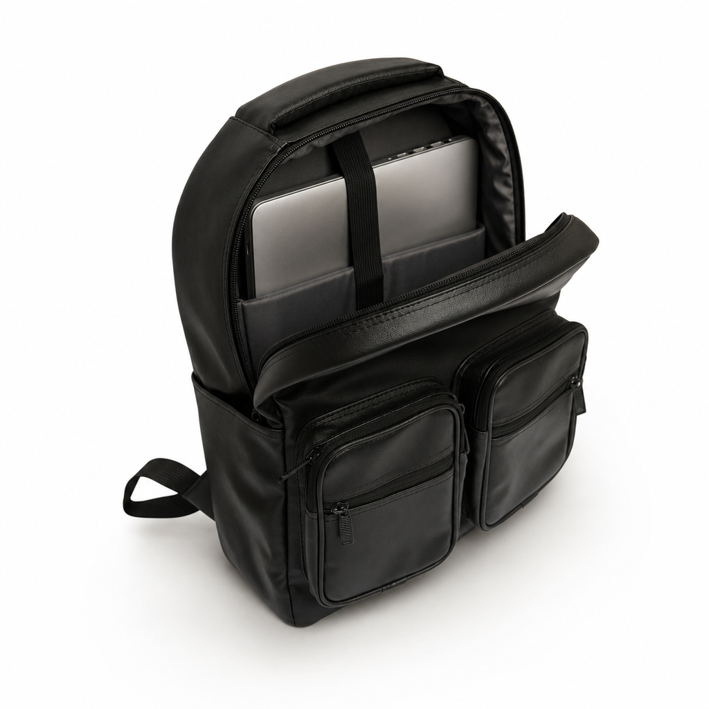 Leather Backpack + Free Fannypack