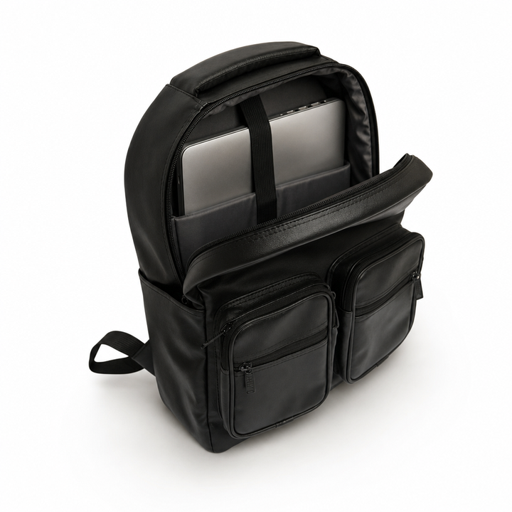 Leather Backpack + Free Fannypack
