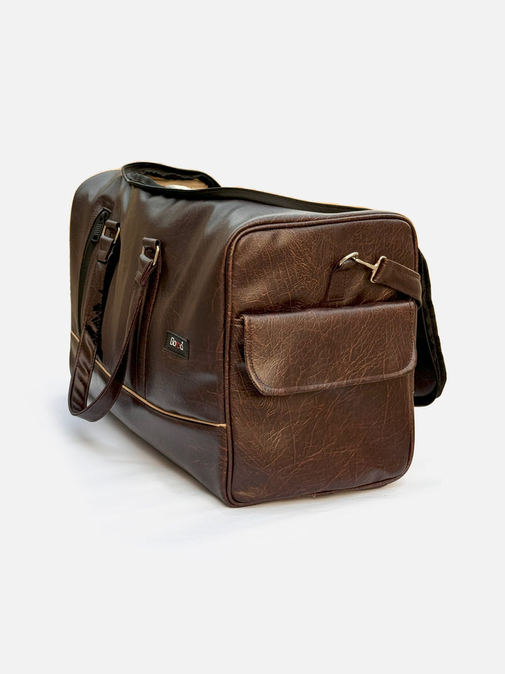 Premium Leather Duffle - The Organized Travel Bag