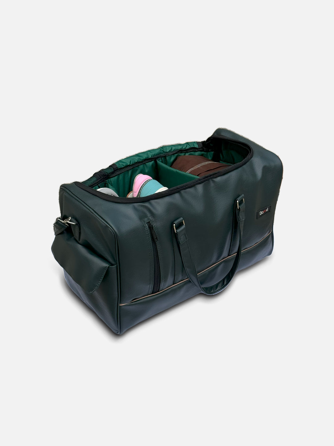 Premium Leather Duffle - The Organized Travel Bag