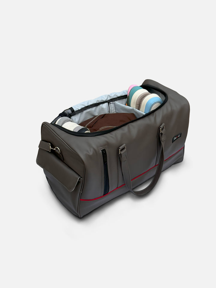 Premium Leather Duffle - The Organized Travel Bag