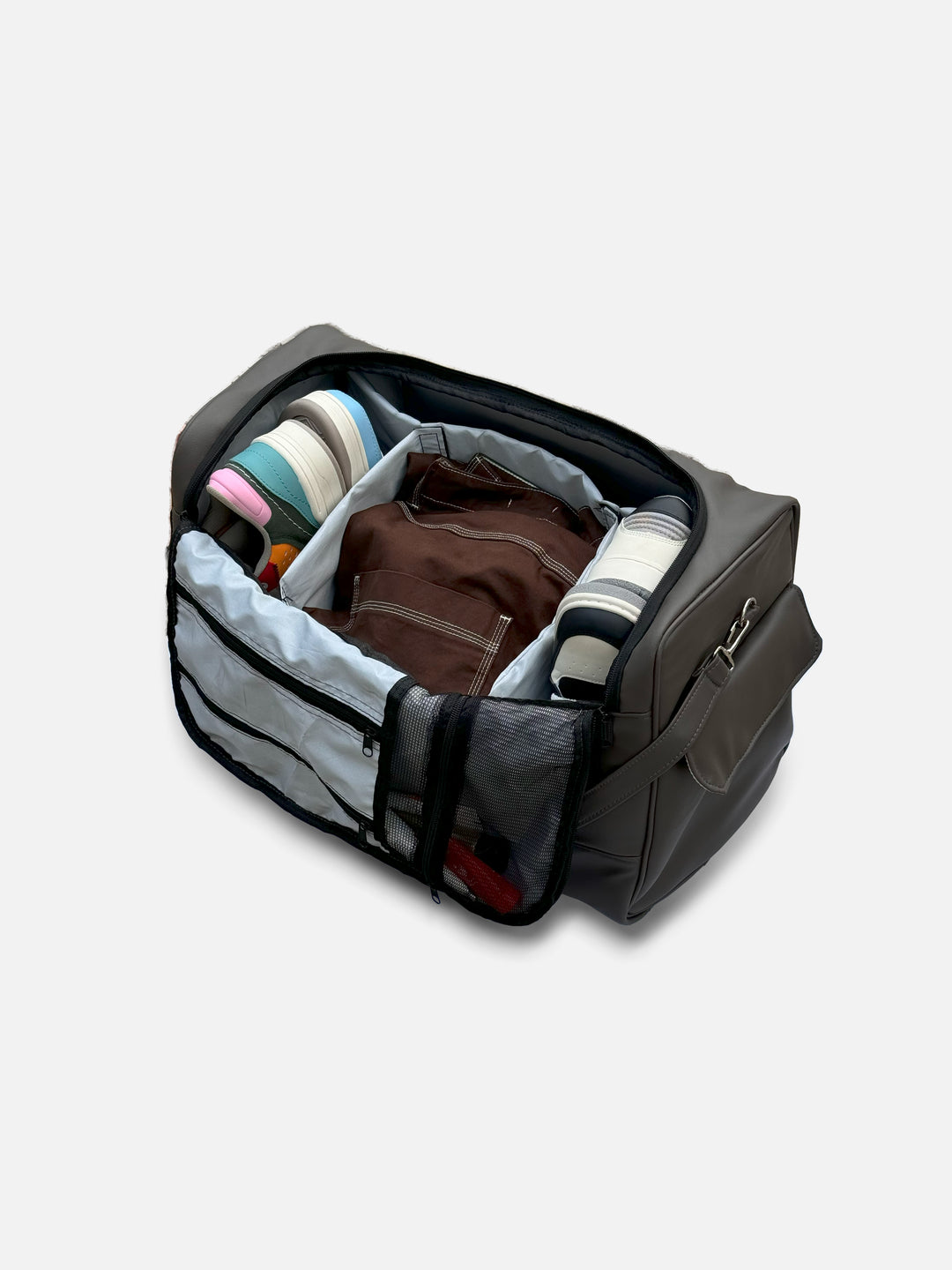 Premium Leather Duffle - The Organized Travel Bag