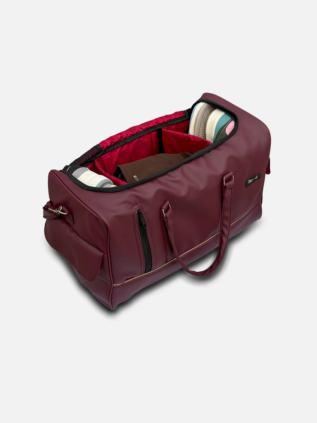 Premium Leather Duffle - The Organized Travel Bag