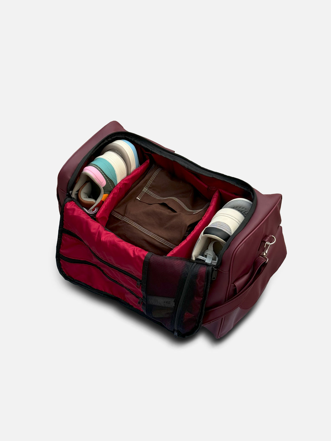 Premium Leather Duffle - The Organized Travel Bag