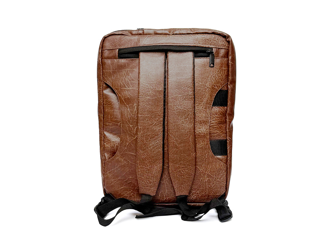 Leather Laptop Convertible Backpack (2 In 1)
