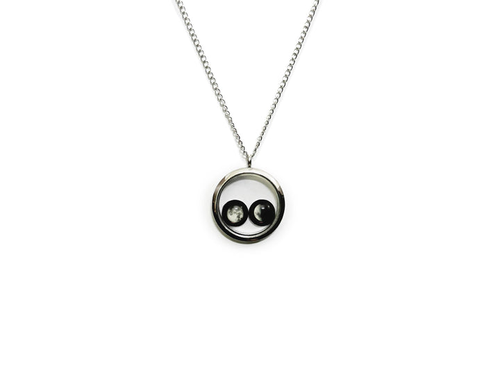 Birthmoon Premium Twin Necklace (Silver)