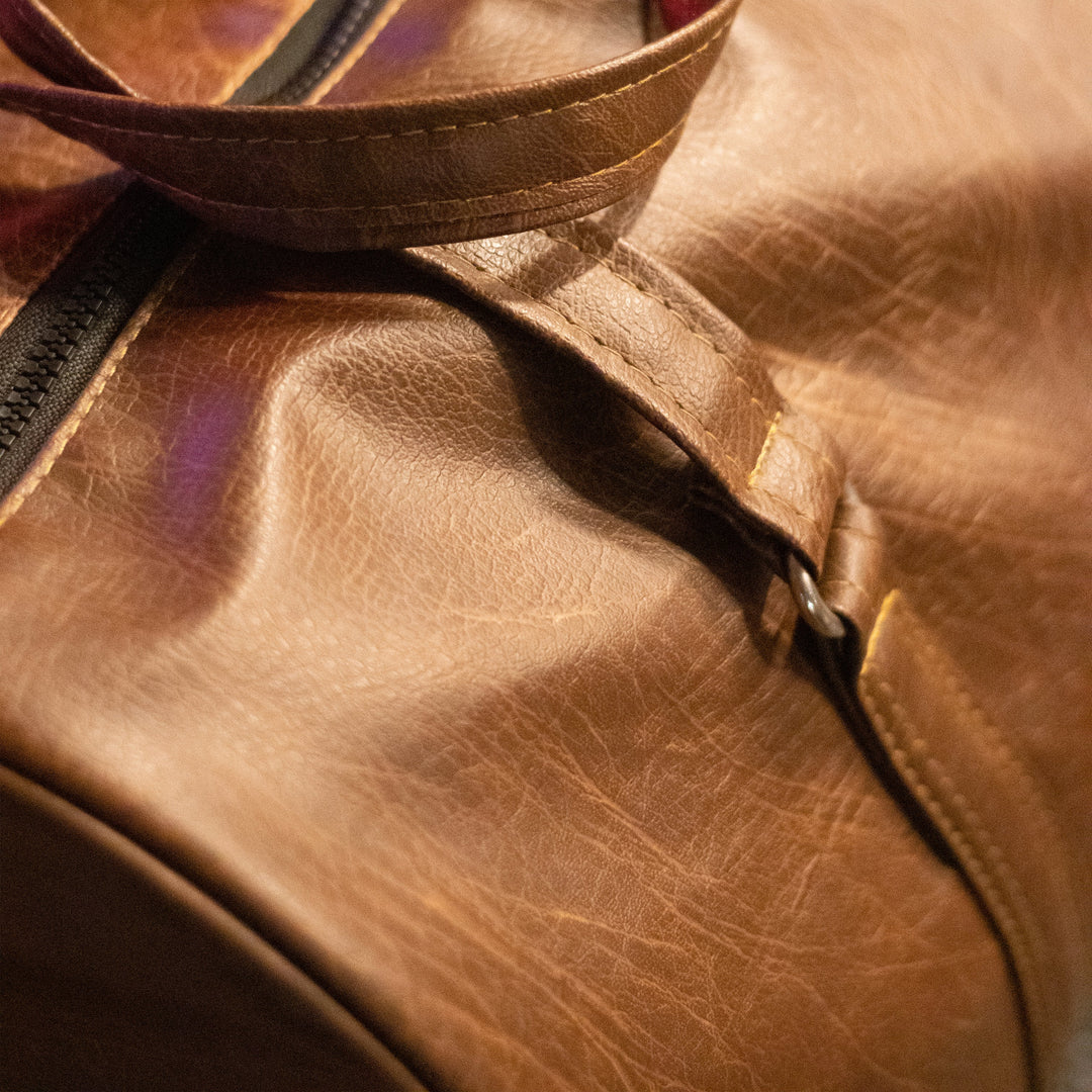 Premium Leather Duffle Bag + Free Crossbody Bag