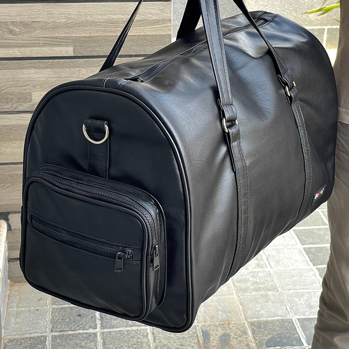 Premium Leather Duffle Bag + Free Crossbody Bag