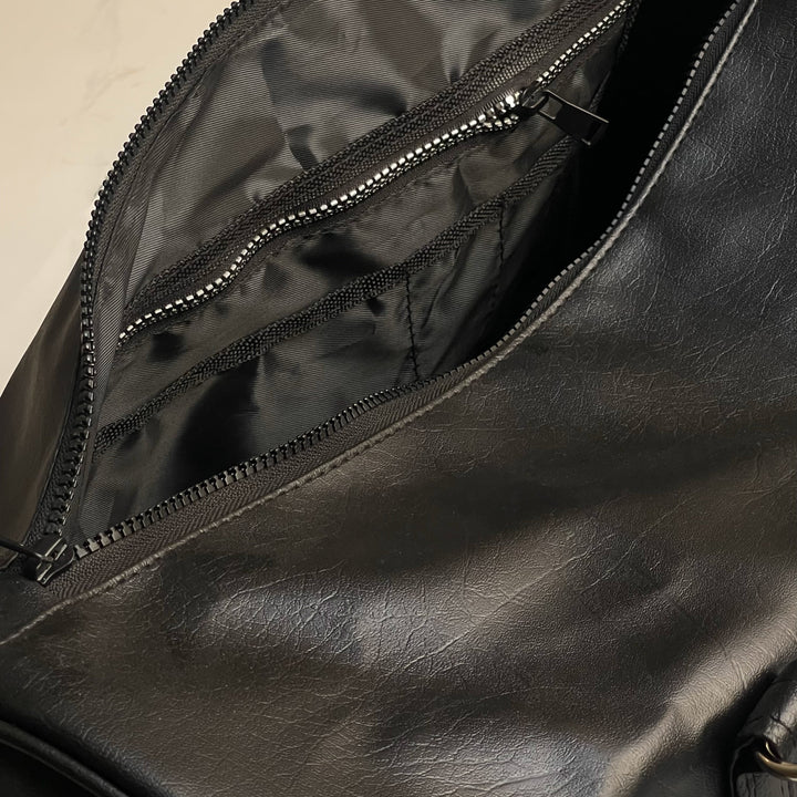 Premium Leather Duffle Bag + Free Crossbody Bag