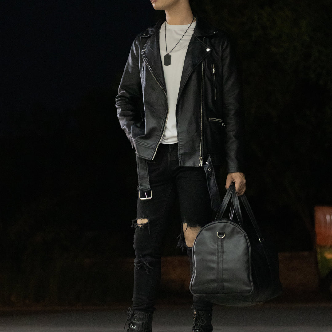 Premium Leather Duffle Bag + Free Crossbody Bag